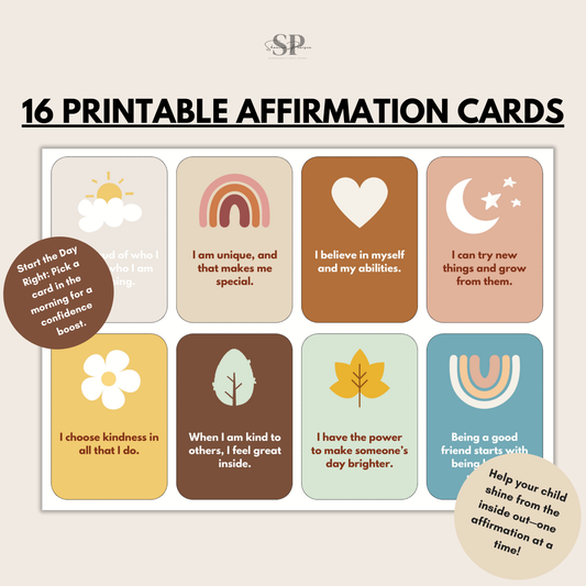 Printable Digital Affirmation Cards